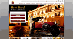 Desktop Screenshot of hotelhavel.eu